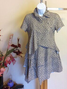 NEW MC PLANET Women’s Multi Color Printed Tiered Blouse Summer Top 38